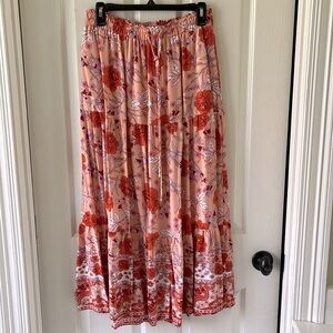 Floral Boho Maxi Skirt